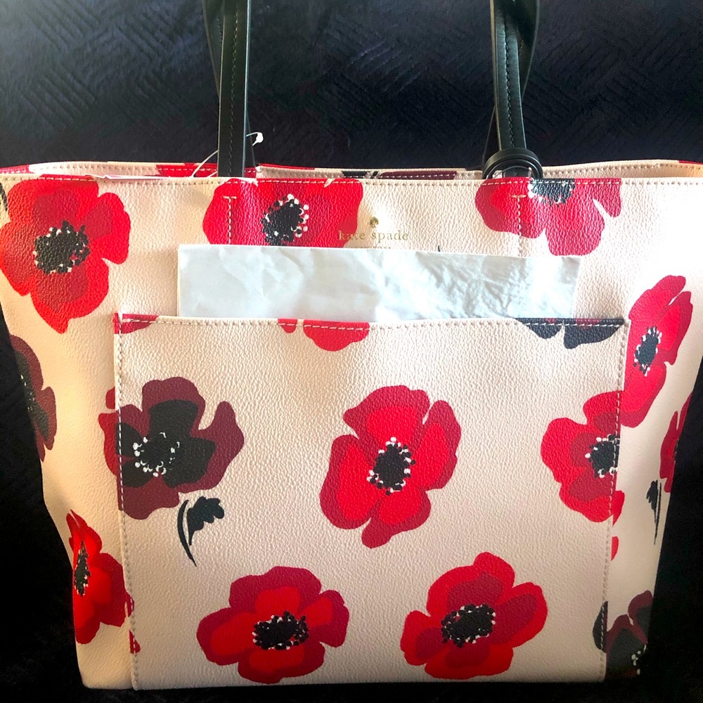 Kate Spade Hyde Lane Poppies Tote (PXRU8039)